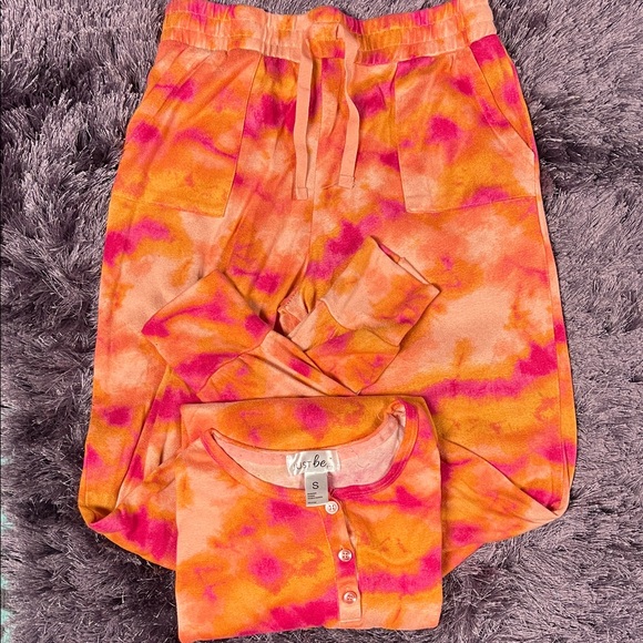 Zara Kids Orange and Pink Tie-Dye Bottoms - Picture 4 of 6